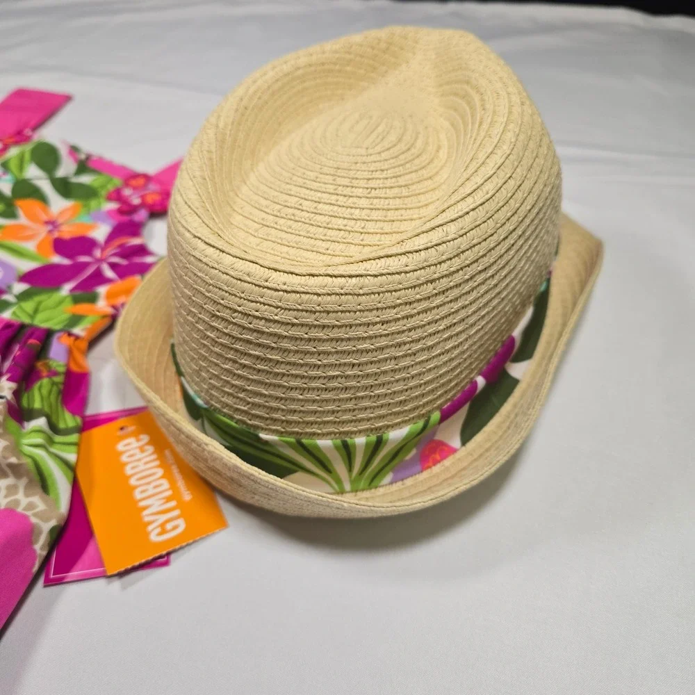 Gymboree Tropical Giraffe Dress Hat Set Girls 2T NWT Summer Vacation Outfit